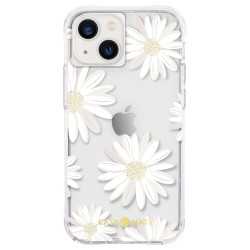 Husa Case Mate Tough Print glitter daisies Apple iPhone 13 Mini, transparent